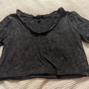 forever 21 black crop top size medium